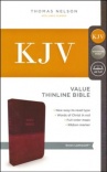 KJV Value Thinline Bible, Standard Print, Leathersoft Brown, Red Letter Edition